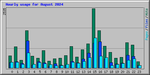 Hourly usage for August 2024